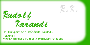 rudolf karandi business card